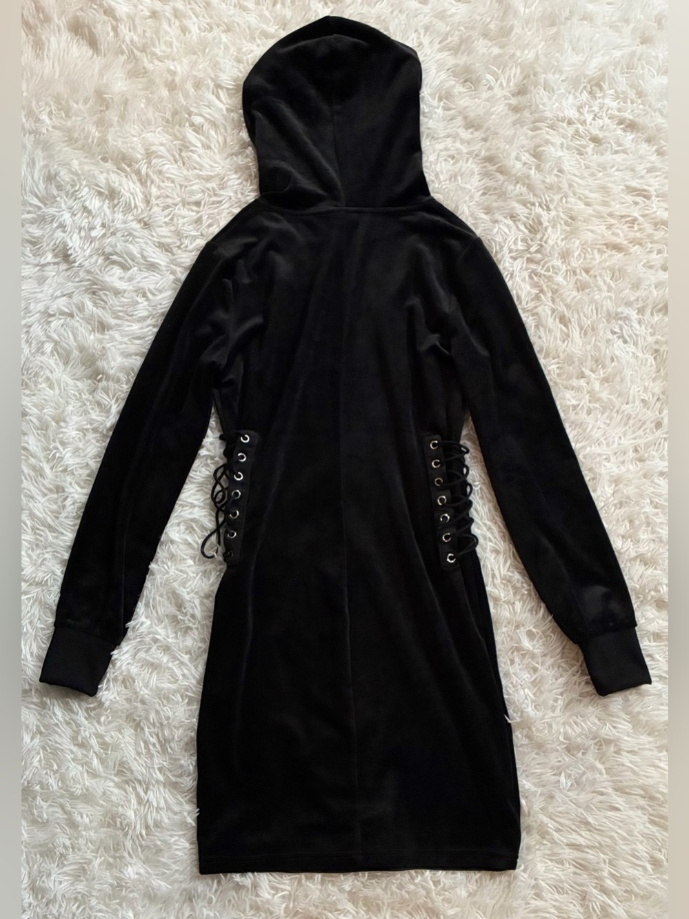 Gothic Grim Reaper Vampire Witchy Whimsigoth Black Sabbath Velvet Hooded Dress M - Picture 9 of 9